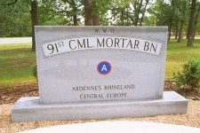 Memorial to 91st Cml Mortar Bn – click to enlarge
